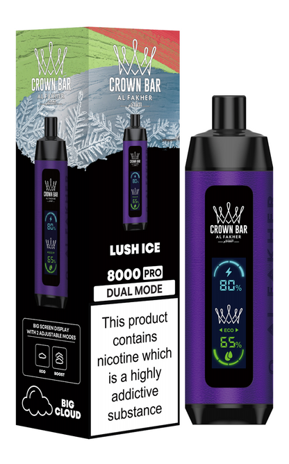 AL Fakher Crown Bar 8000 Pro Dual Mode Wiederaufladbares Einweg Kit (Big Cloud) - 💥 BLACK Friday WEEK - Nehme 4 Zahle NUR 3! + Ab einem Einkauf von 100€ 1 Mystery Vapes Gratis + Ab einem Einkauf von 150€ 2 Mystery Vapes Gratis 💥