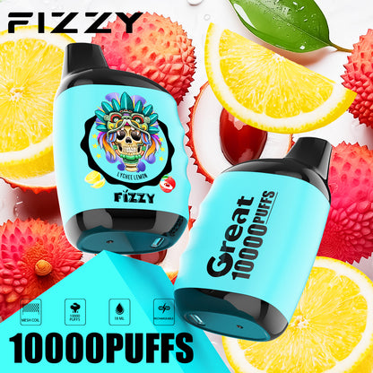 Fizzy GREAT 10000 Puffs Wiederaufladbares Einweg Disposable Kit - 📢EXKLUSIVES ANGEBOT - Nehme 4 Zahle NUR 3 an der Kasse + AB einem Einkauf von 100€ 1 Mystery Vapes Gratis!📢