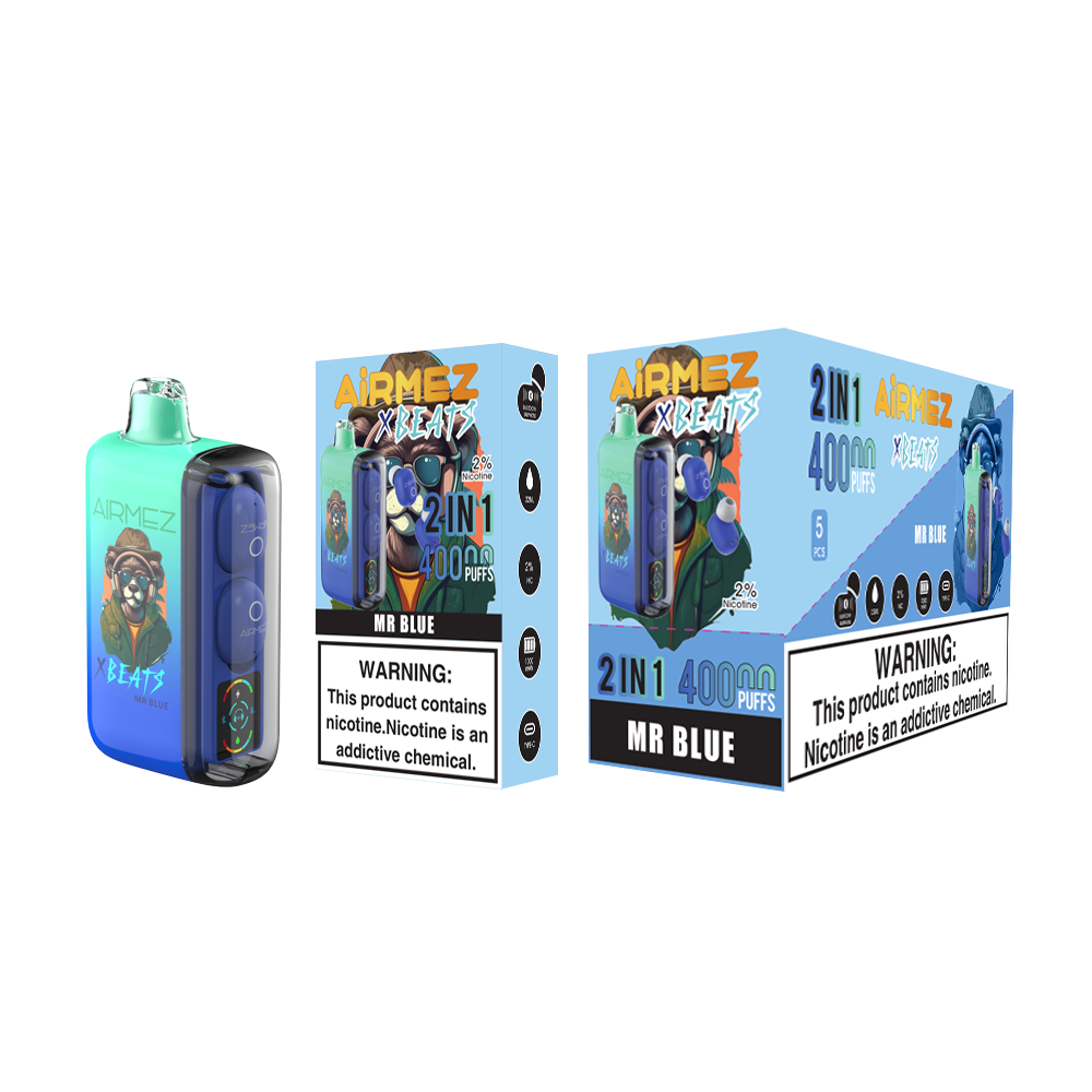 AiRMEZ Xbeats 40000 40K Puffs Einweg Kit mit TWS Earphones- 💥 BLACK Friday WEEK - Nehme 4 Zahle NUR 3! + Ab einem Einkauf von 100€ 1 Mystery Vapes Gratis + Ab einem Einkauf von 150€ 2 Mystery Vapes Gratis 💥