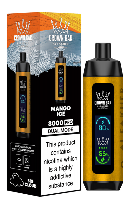 AL Fakher Crown Bar 8000 Pro Dual Mode Wiederaufladbares Einweg Kit (Big Cloud) - 💥 BLACK Friday WEEK - Nehme 4 Zahle NUR 3! + Ab einem Einkauf von 100€ 1 Mystery Vapes Gratis + Ab einem Einkauf von 150€ 2 Mystery Vapes Gratis 💥