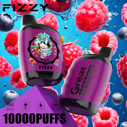 Fizzy GREAT 10000 Puffs Wiederaufladbares Einweg Disposable Kit - 📢EXKLUSIVES ANGEBOT - Nehme 4 Zahle NUR 3 an der Kasse + AB einem Einkauf von 100€ 1 Mystery Vapes Gratis!📢