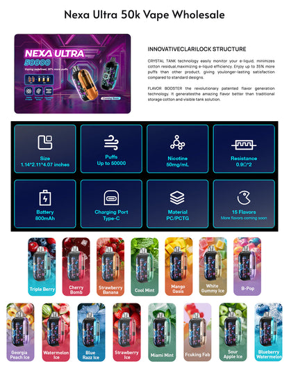 Nexa Ultra 50K 50000 Puffs Einweg Kit 800mAh 20ml