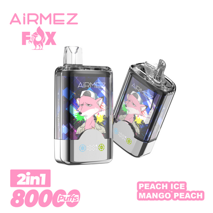 AiRMEZ Fox 80000 80K Puffs Einweg Kit 30ml (Dual Flavor) - 💥Weihnachtsgeschenke sind da! Nehme 4 Zahle NUR 3! + Ab einem Einkauf von 100€ 1 Mystery Vapes Gratis + Kostenloser Versand!!💥