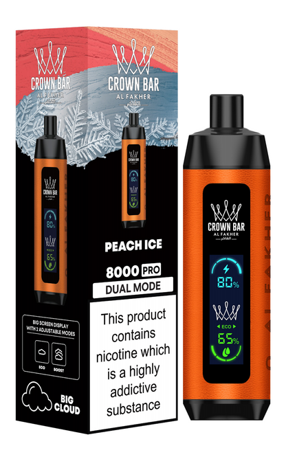 AL Fakher Crown Bar 8000 Pro Dual Mode Wiederaufladbares Einweg Kit (Big Cloud) - 💥 BLACK Friday WEEK - Nehme 4 Zahle NUR 3! + Ab einem Einkauf von 100€ 1 Mystery Vapes Gratis + Ab einem Einkauf von 150€ 2 Mystery Vapes Gratis 💥