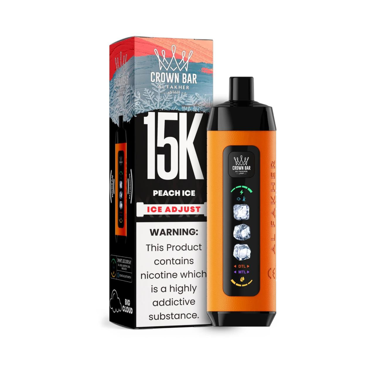 AL Fakher Crown Bar 15K Ice Adjust Einweg Kit (15000 Puffs) - 💥 Nehme 5 Zahle NUR 4! + Ab einem Einkauf von 100€ 2 Mystery Gratis💥