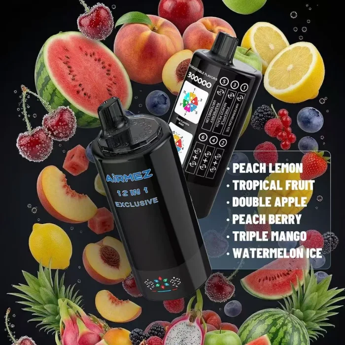 Airmez 12in1 300K 300000 Puffs Einweg Kit 90ml - 💥 Nehme 5 Zahle NUR 4! + Ab einem Einkauf von 100€ 2 Mystery Gratis💥