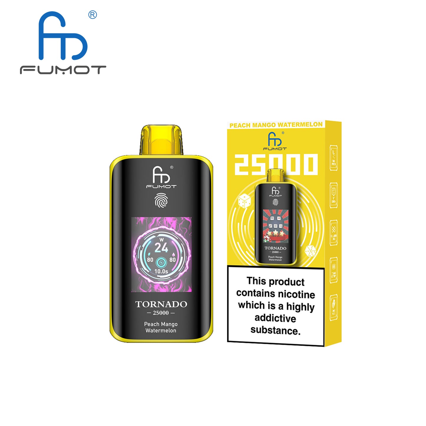 [Clearance Sale] Fumot Randm Tornado 25000 25K Puffs Wiederaufladbares Einweg Kit (Touch Switch) - 💥 Nehme 5 Zahle NUR 4! + Ab einem Einkauf von 100€ 2 Mystery Gratis💥