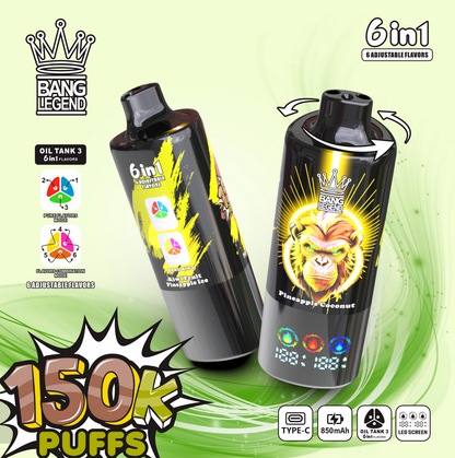 Bang Legend 150000 150K Puffs 6-in-1 Flavors Einweg Kit