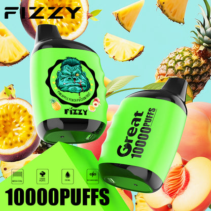 Fizzy GREAT 10000 Puffs Wiederaufladbares Einweg Disposable Kit - 📢EXKLUSIVES ANGEBOT - Nehme 4 Zahle NUR 3 an der Kasse + AB einem Einkauf von 100€ 1 Mystery Vapes Gratis!📢