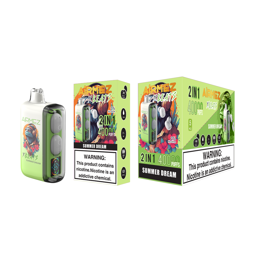 AiRMEZ Xbeats 40000 40K Puffs Einweg Kit mit TWS Earphones- 💥 BLACK Friday WEEK - Nehme 4 Zahle NUR 3! + Ab einem Einkauf von 100€ 1 Mystery Vapes Gratis + Ab einem Einkauf von 150€ 2 Mystery Vapes Gratis 💥