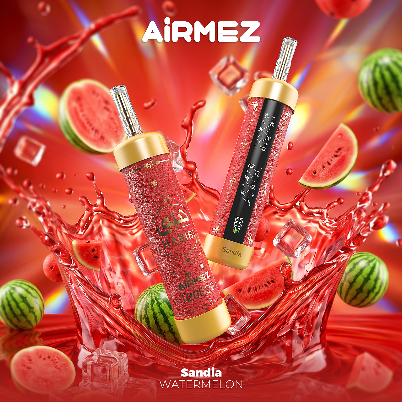 Airmez HABIBI 120K 120000 Puffs Shisha Hookah Wiederaufladbares Einweg Kit - 💥 Nehme 4 Zahle NUR 3! + Ab einem Einkauf von 120€ 2 Mystery Gratis💥