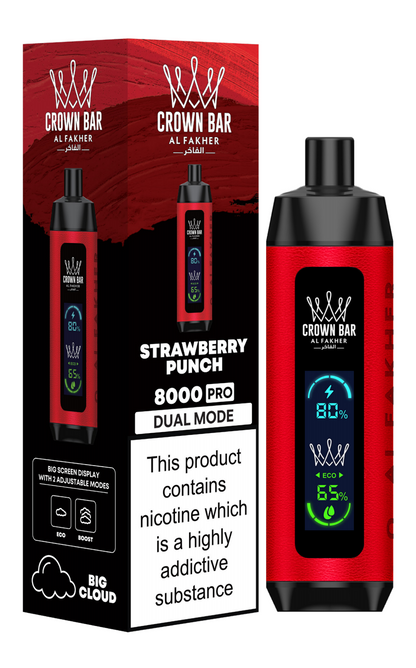 AL Fakher Crown Bar 8000 Pro Dual Mode Wiederaufladbares Einweg Kit (Big Cloud) - 💥 BLACK Friday WEEK - Nehme 4 Zahle NUR 3! + Ab einem Einkauf von 100€ 1 Mystery Vapes Gratis + Ab einem Einkauf von 150€ 2 Mystery Vapes Gratis 💥