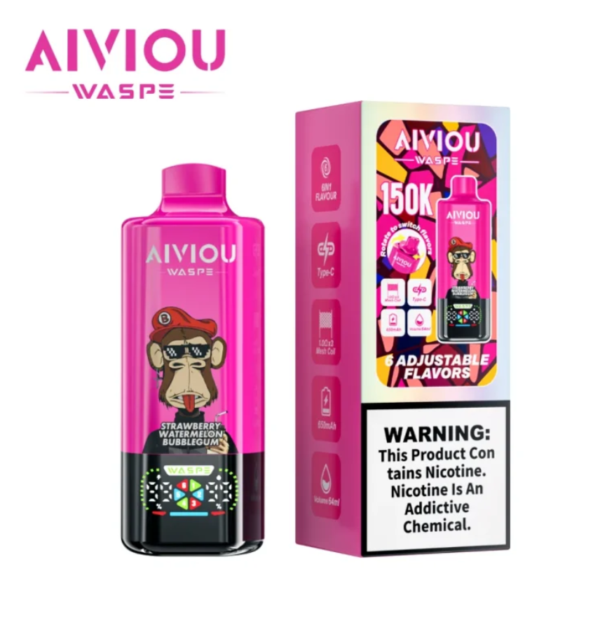 WASPE Aiviou 150K 150000 Puffs 6in1 Wiederaufladbares Einweg Kit - 💥 Weihnachtsgeschenke sind da! Nehme 4 Zahle NUR 3! + Ab einem Einkauf von 100€ 1 Mystery Vapes Gratis + Kostenloser Versand!!💥