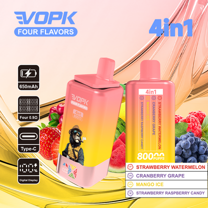 VOPK 80K Puffs 4IN1 Einweg Kit 650mAh