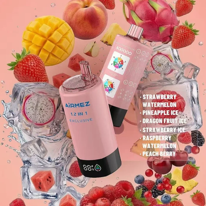 Airmez 12in1 300K 300000 Puffs Einweg Kit 90ml - 💥 Nehme 5 Zahle NUR 4! + Ab einem Einkauf von 100€ 2 Mystery Gratis💥