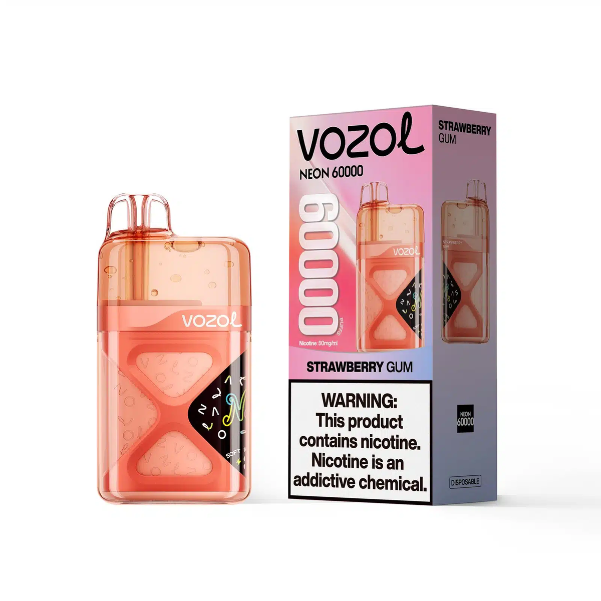 VOZOL NEON 60K 60000 Puffs Wiederaufladbares Einweg Kit -  💥 Nehme 4 Zahle NUR 3! + Ab einem Einkauf von 100€ 2 Mystery Gratis💥