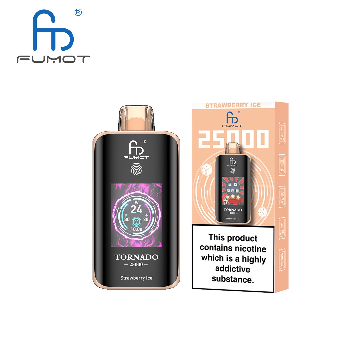 [Clearance Sale] Fumot Randm Tornado 25000 25K Puffs Wiederaufladbares Einweg Kit (Touch Switch) - 💥 Nehme 5 Zahle NUR 4! + Ab einem Einkauf von 100€ 2 Mystery Gratis💥