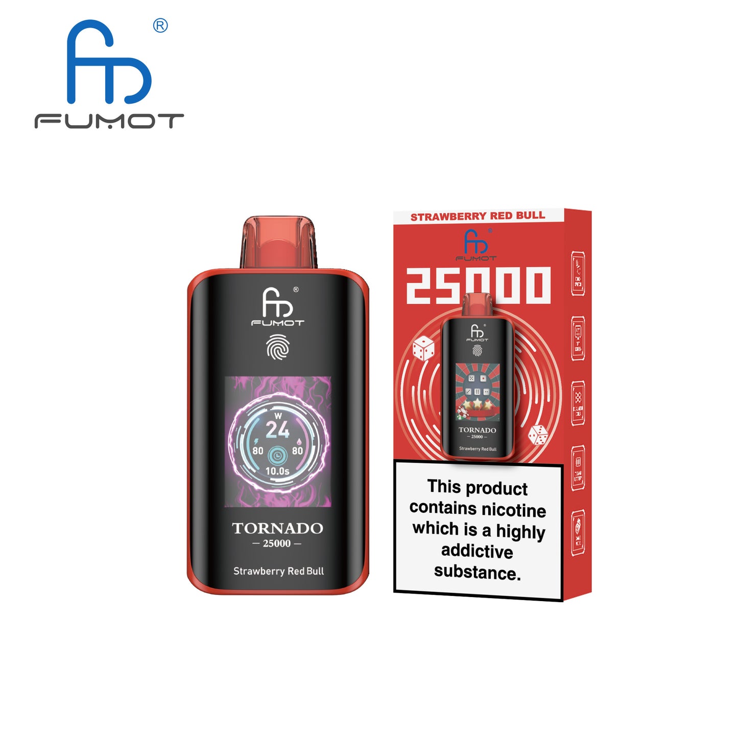[Clearance Sale] Fumot Randm Tornado 25000 25K Puffs Wiederaufladbares Einweg Kit (Touch Switch) - 💥 Nehme 5 Zahle NUR 4! + Ab einem Einkauf von 100€ 2 Mystery Gratis💥