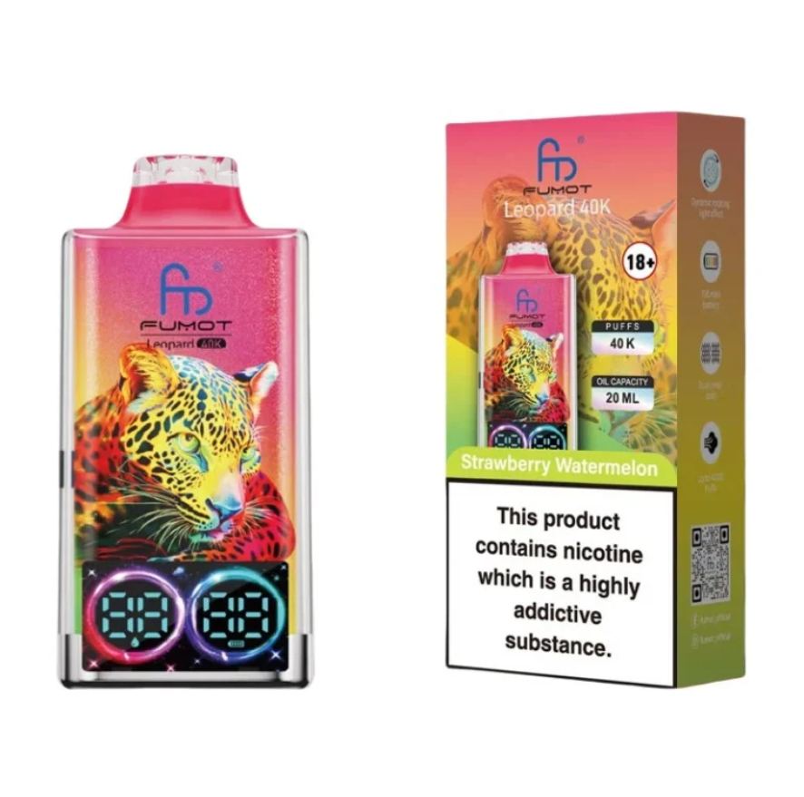 Fumot Leopard 40K Digital Display RGB Lights Einweg Kit (40000 Puffs) - 💥 Weihnachtsgeschenke sind da! Nehme 4 Zahle NUR 3! + Ab einem Einkauf von 100€ 1 Mystery Vapes Gratis + Kostenloser Versand!!💥