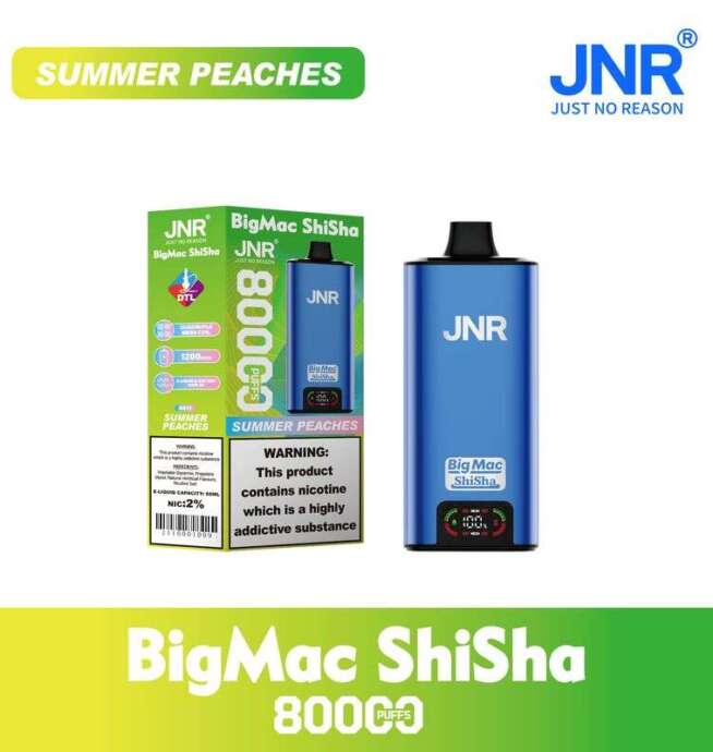 JNR BIG MAC Shisha 80K 80000 Puffs Einweg Kit - 💥 Nehme 4 Zahle NUR 3! + Ab einem Einkauf von 100€ 2 Mystery Gratis💥
