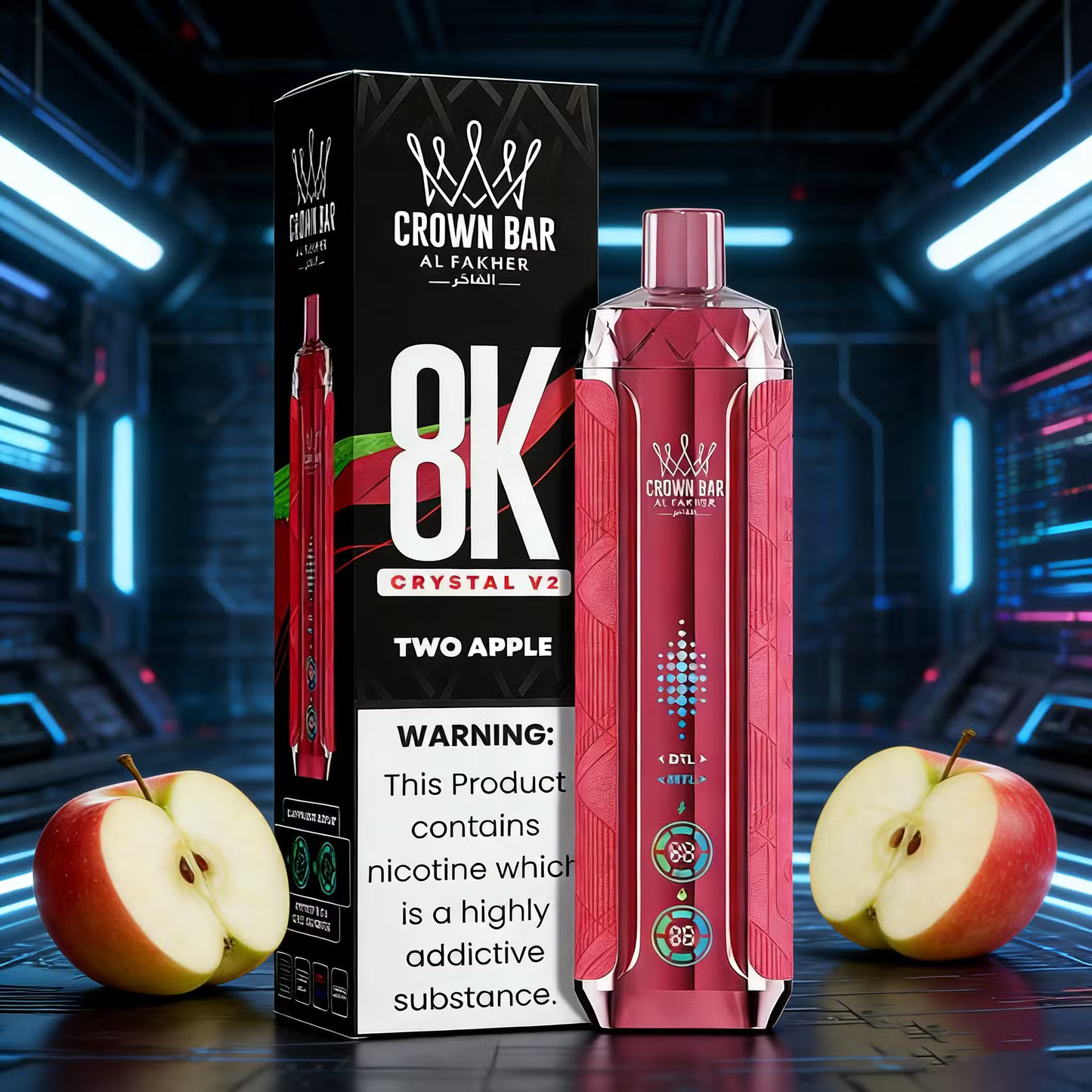 AL Fakher Crown Bar 8000 Crystal V2 Einweg Kit - 💥 Nehme 5 Zahle NUR 4! + Ab einem Einkauf von 100€ 2 Mystery Gratis💥