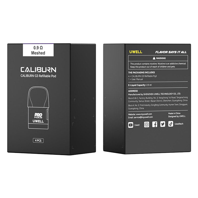 Uwell Caliburn G3 / Caliburn GK3 Ersatz Pod Cartridge 2,5ml (4 Stück/Packung)