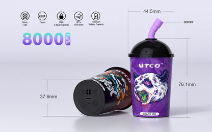 UTCO Puff Panda 8000 Einweg E-Zigarette Disposable Kit wiederaufladbar