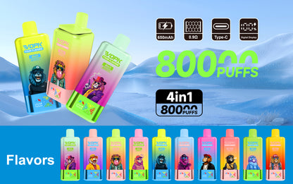 VOPK 80K Puffs 4IN1 Einweg Kit 650mAh
