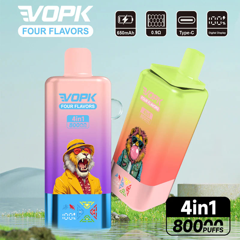VOPK 80K Puffs 4IN1 Einweg Kit 650mAh
