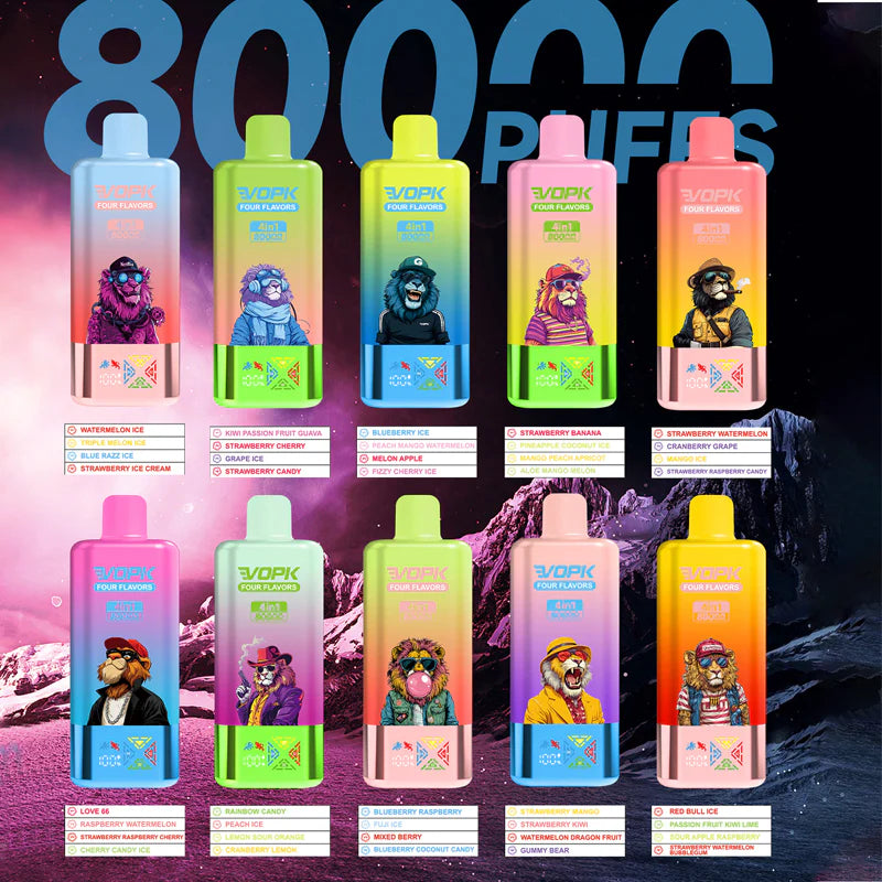 VOPK 80K Puffs 4IN1 Einweg Kit 650mAh