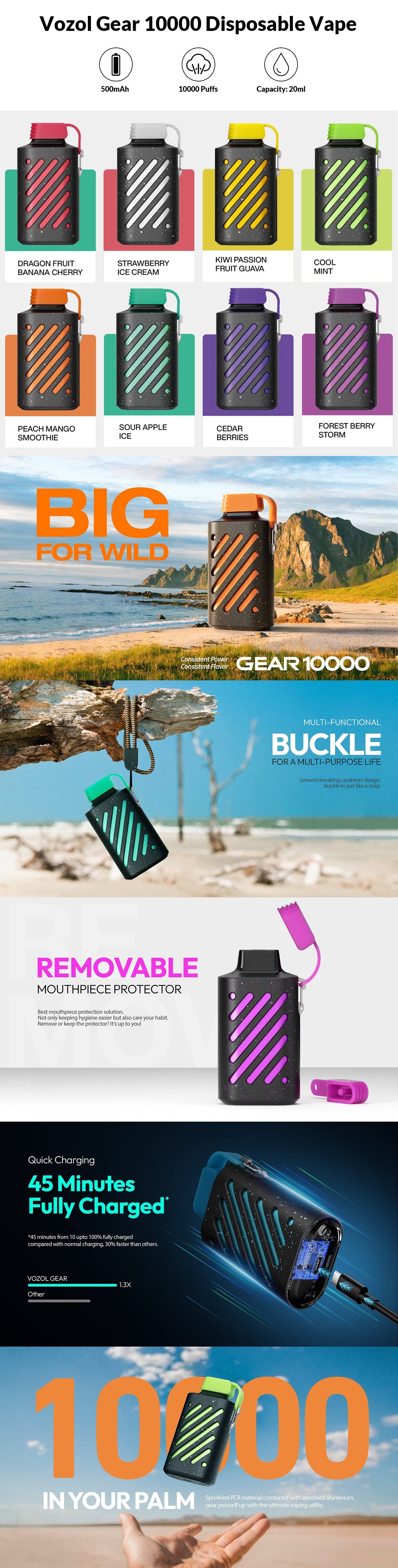 Vozol Gear 10000 Puffs Einweg Kit günstig kaufen jetzt bei