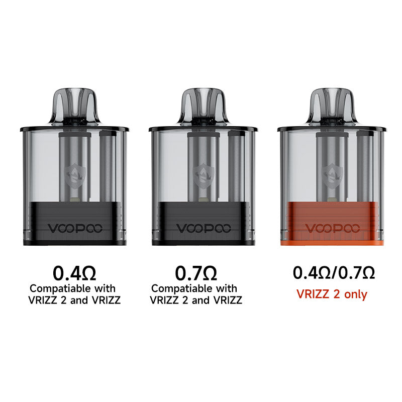 VOOPOO Vrizz Pod Kartusche V2 für Vrizz 2 Kit, Vrizz Kit 15 ml (2 Stück/Packung)