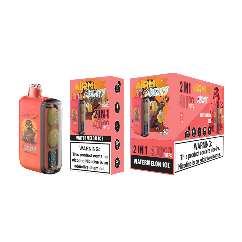 AiRMEZ Xbeats 40000 40K Puffs Einweg Kit mit TWS Earphones- 💥 BLACK Friday WEEK - Nehme 4 Zahle NUR 3! + Ab einem Einkauf von 100€ 1 Mystery Vapes Gratis + Ab einem Einkauf von 150€ 2 Mystery Vapes Gratis 💥