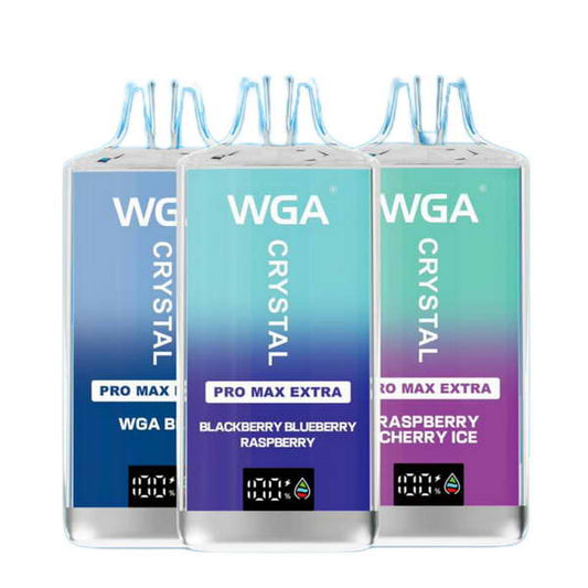 WGA Crystal Pro Max Extra 15000 Puffs Einweg Vape - Kaufen Sie 4 Stück und erhalten Sie 1 Stück gratis (Zufällige Geschmacksrichtungen)