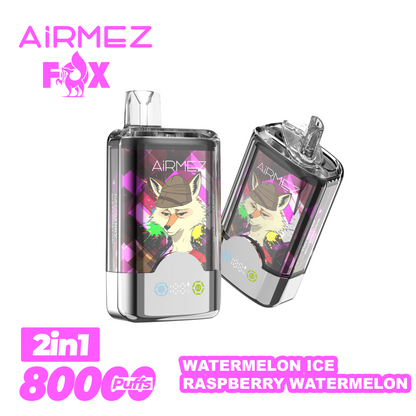 AiRMEZ Fox 80000 80K Puffs Einweg Kit 30ml (Dual Flavor) - 💥Weihnachtsgeschenke sind da! Nehme 4 Zahle NUR 3! + Ab einem Einkauf von 100€ 1 Mystery Vapes Gratis + Kostenloser Versand!!💥