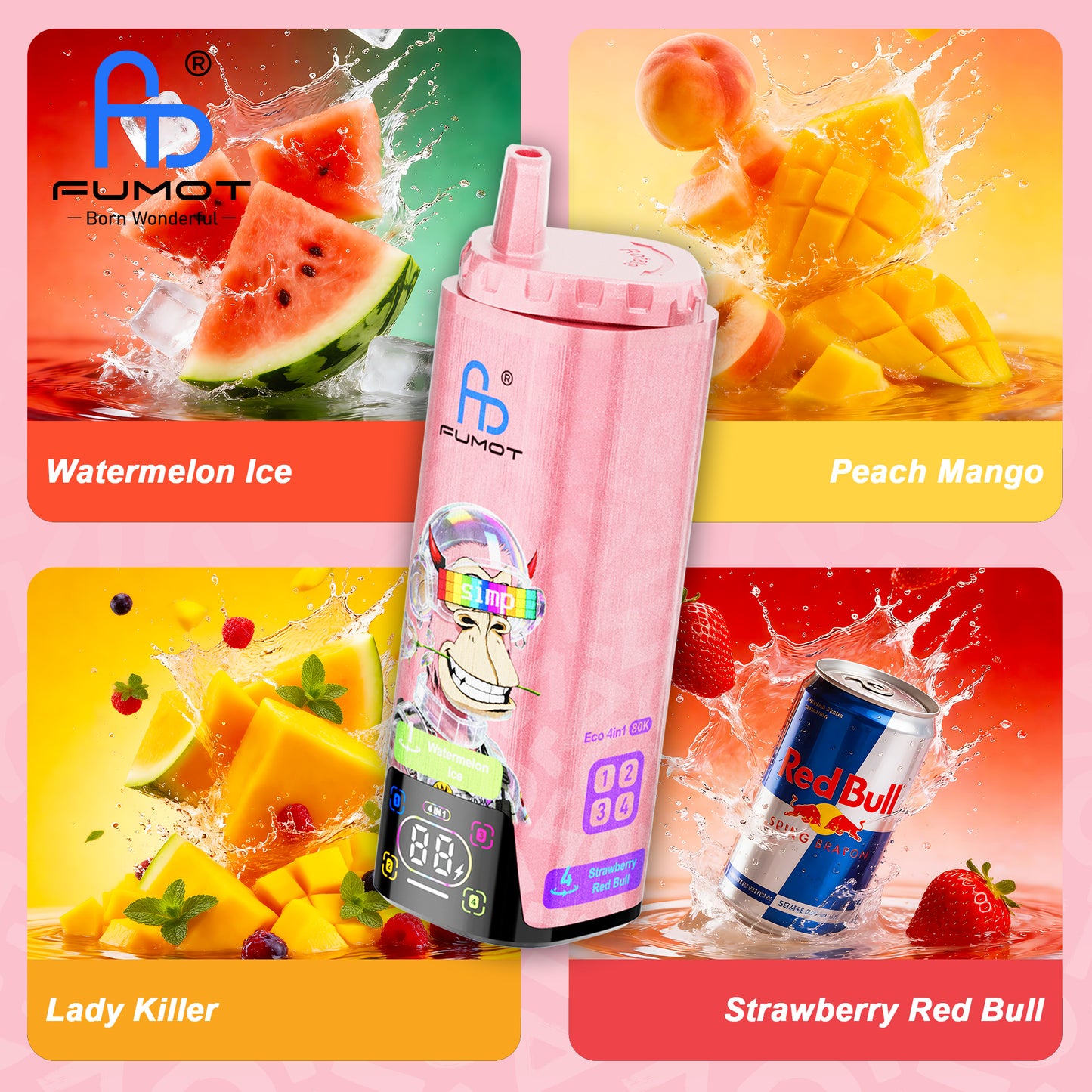 Fumot Eco 4in1 80K Puffs Einweg Kit - 💥 Nehme 5 Zahle NUR 4! + Ab einem Einkauf von 100€ 2 Mystery Gratis💥