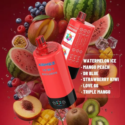 Airmez 12in1 300K 300000 Puffs Einweg Kit 90ml - 💥 Nehme 5 Zahle NUR 4! + Ab einem Einkauf von 100€ 2 Mystery Gratis💥