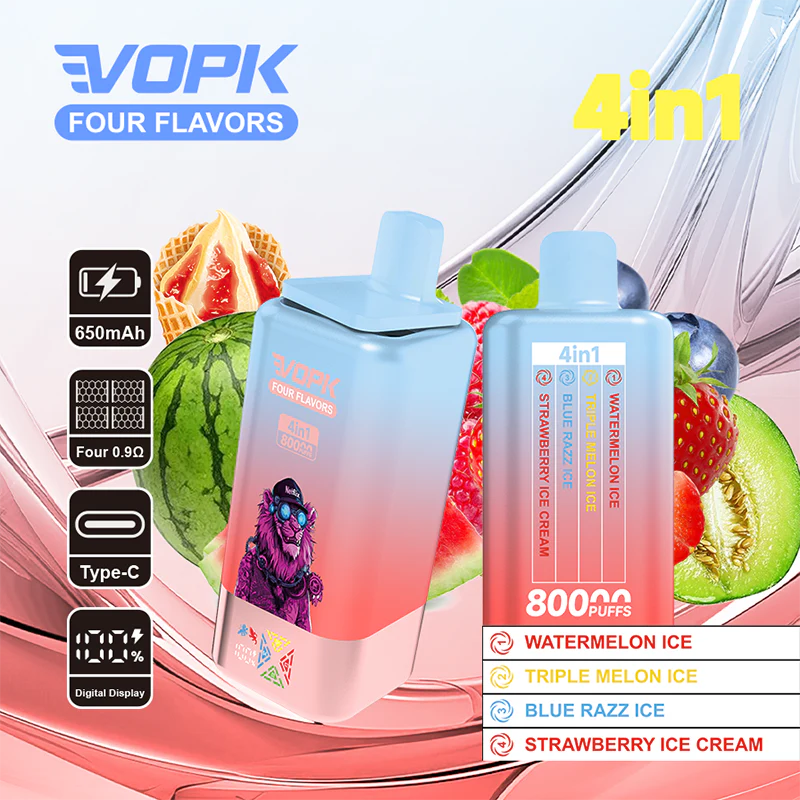 VOPK 80K Puffs 4IN1 Einweg Kit 650mAh