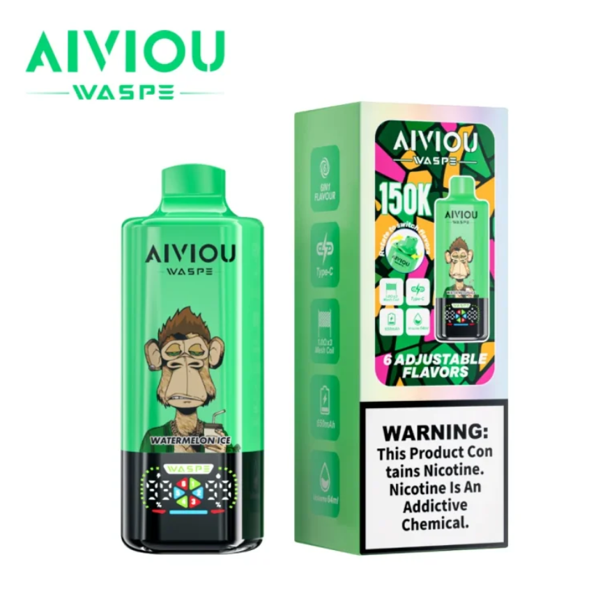 WASPE Aiviou 150K 150000 Puffs 6in1 Wiederaufladbares Einweg Kit - 💥 Weihnachtsgeschenke sind da! Nehme 4 Zahle NUR 3! + Ab einem Einkauf von 100€ 1 Mystery Vapes Gratis + Kostenloser Versand!!💥