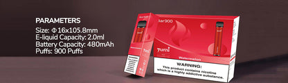 [Sonderangebot] YUMI Bar 900 Einweg E-Zigarette Kit 450mAh (20mg)