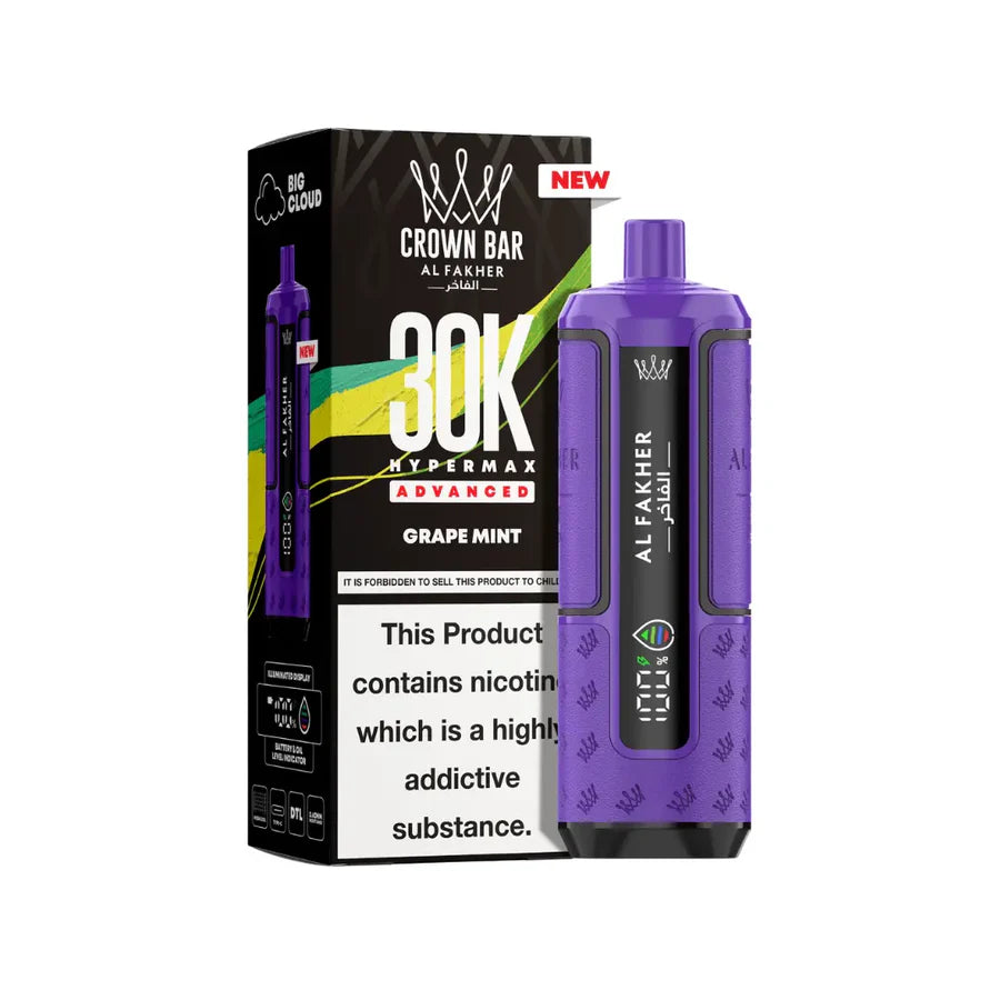 AL Fakher Crown Bar 30K Hypermax Vorgefülltes Einweg Kit - 💥 BLACK Friday WEEK - Nehme 4 Zahle NUR 3! + Ab einem Einkauf von 100€ 1 Mystery Vapes Gratis + Ab einem Einkauf von 150€ 2 Mystery Vapes Gratis 💥
