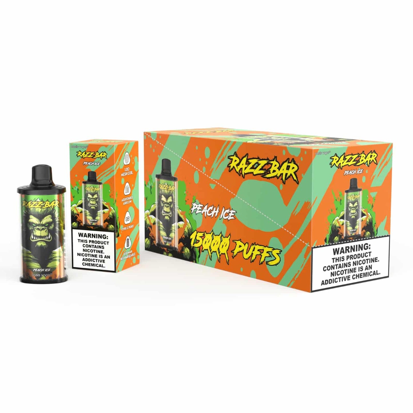 Razz Bar 15000 15K Puffs Einweg Kit - 💥 Nehme 4 Zahle NUR 3! + Ab einem Einkauf von 100€ 2 Mystery Gratis💥