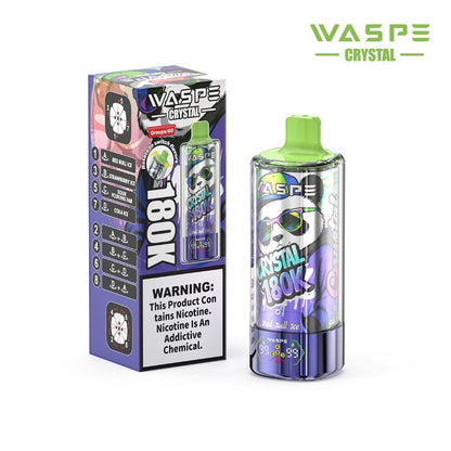 WASPE Crystal 8-in-1 180K 180000 Puffs Einweg Kit 68ml - 💥 Nehme 5 Zahle NUR 4! + Ab einem Einkauf von 100€ 2 Mystery Gratis💥