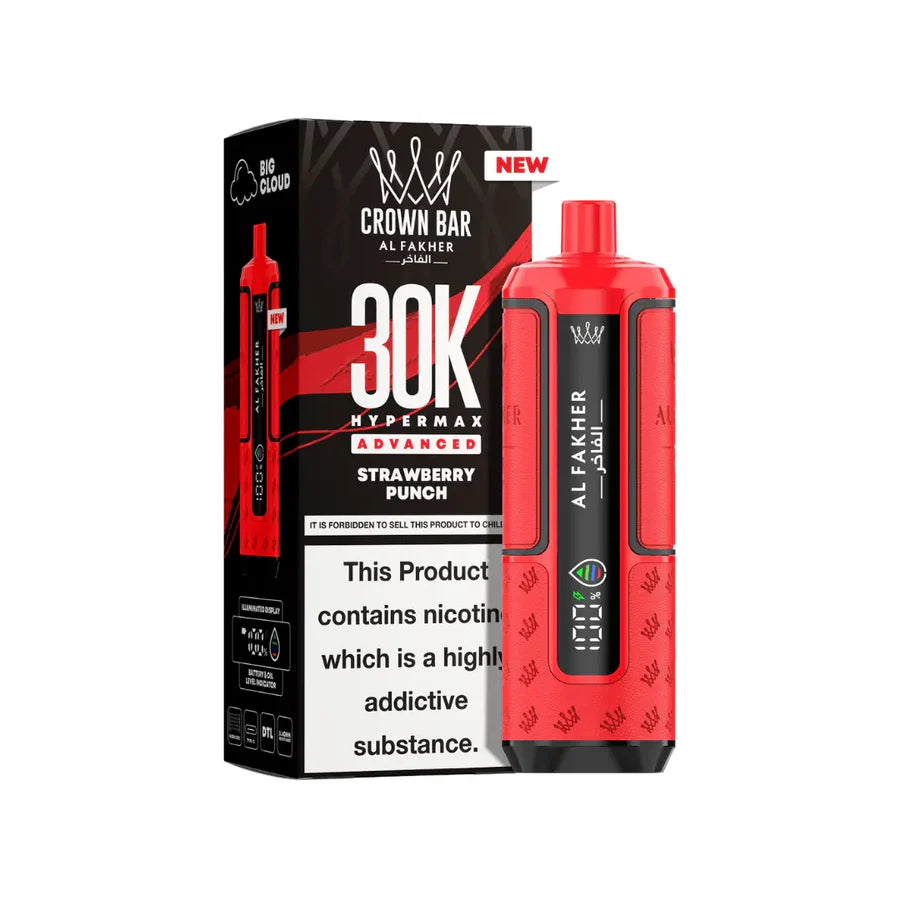 AL Fakher Crown Bar 30K Hypermax Vorgefülltes Einweg Kit - 💥 BLACK Friday WEEK - Nehme 4 Zahle NUR 3! + Ab einem Einkauf von 100€ 1 Mystery Vapes Gratis + Ab einem Einkauf von 150€ 2 Mystery Vapes Gratis 💥