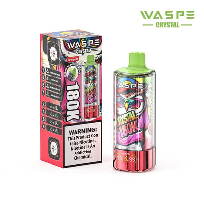 WASPE Crystal 8-in-1 180K 180000 Puffs Einweg Kit 68ml - 💥 Nehme 5 Zahle NUR 4! + Ab einem Einkauf von 100€ 2 Mystery Gratis💥