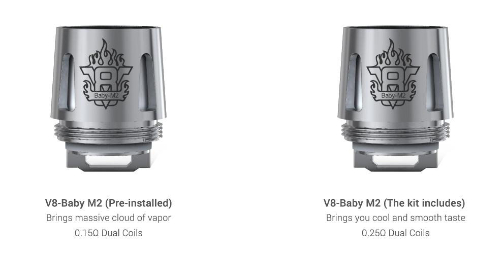 SMOK V8 Baby - M2 Coil 0,15 Ohm/0,25 Ohm - 5 Stück / Packung