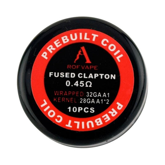 Rofvape Fused Clapton Prebuilt Coils 0,45 Ohm - 10 Stück / Packung