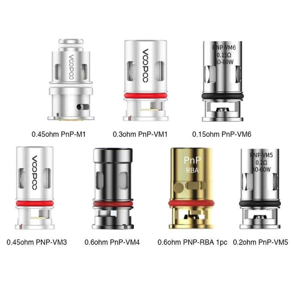 VOOPOO PnP Ersatzteil Mesh Coil für Drag Baby/Mini/2/S/X/VINCI Series Kit/Argus Pro/PnP 20/22/V.SUIT/Doric 60/Drag E60/Drag H80 S 5 Stück/Packung