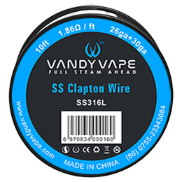 Vandy Vape Clapton Draht (Wire) SS316L 26ga + 30ga 10ft