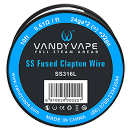Vandy Vape Fused Clapton Draht (Wire) SS316L 24ga x 2 + 32ga 10ft
